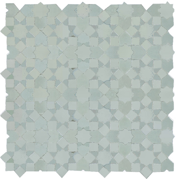 Mosaic House Moroccan tile Tarceeh 30 celadon, celadon, green   solid zellige, mosaic, zellij, field, pattern, glaze, stars, intricate, classic, traditional 